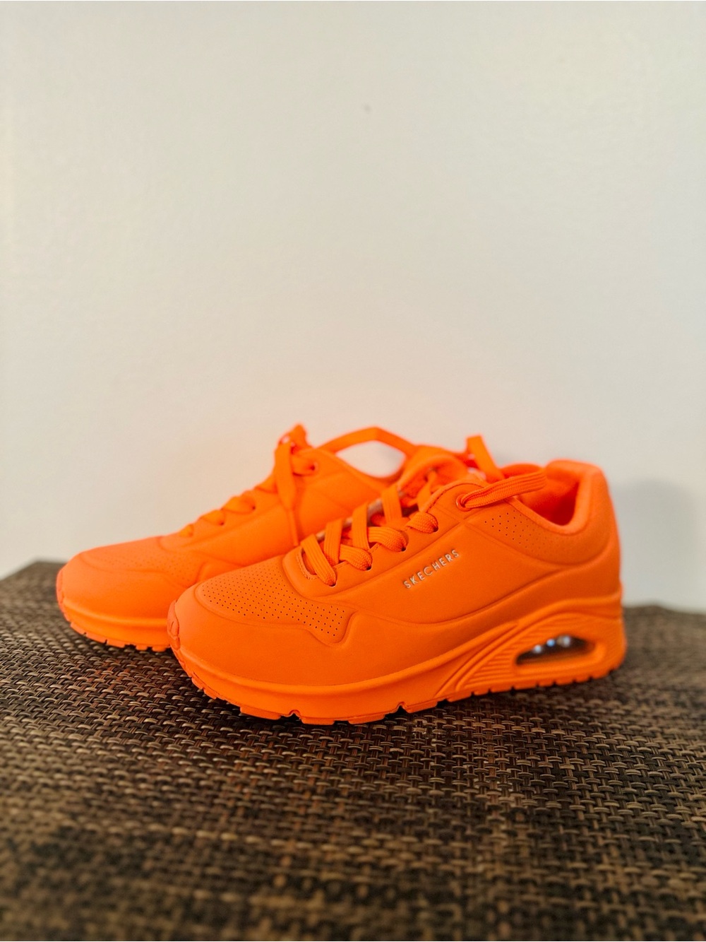 Skechers Uno Night Shades Neon Orange Sneakers - Women's Size 6.5 - Picture 10 of 10